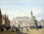 欧洲12-19世纪油画二_BERCKHEYDE, Gerrit Adriaensz - The Market Place and Town Hall, Haarlem